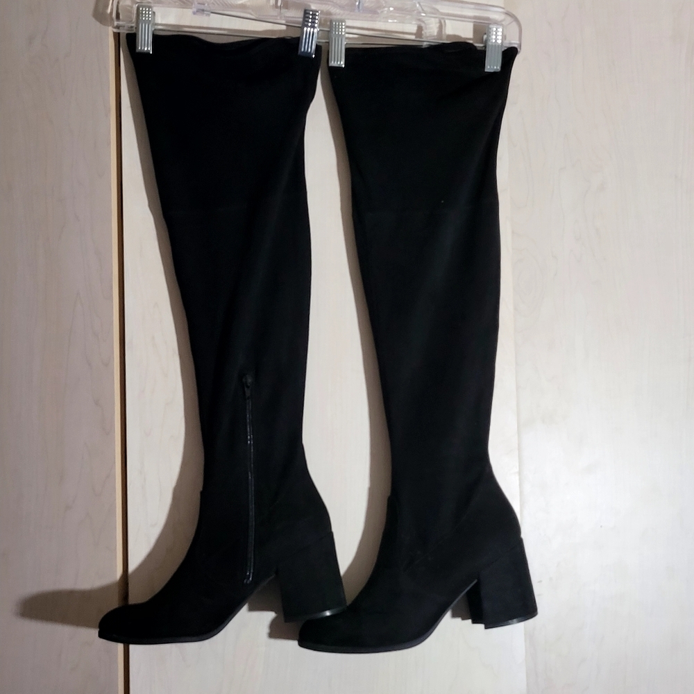 🖤REDUCED🖤UNISA | DYNNA | BLACK | OVER THE KNEE BLOCK HEEL BOOTS | 8.5M